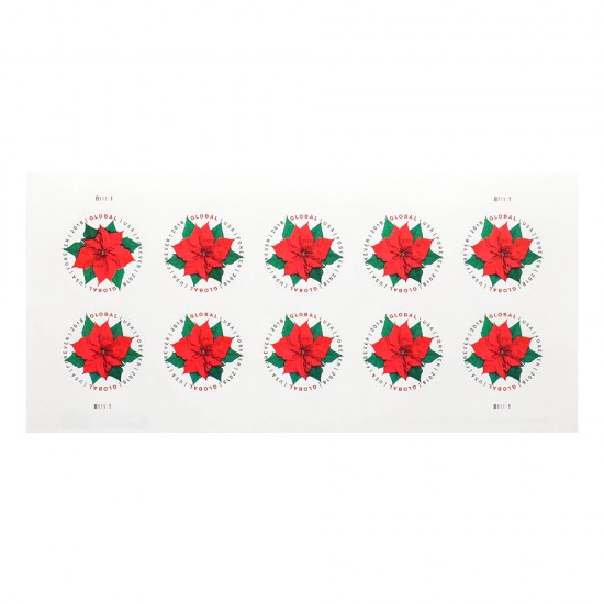 2018 US Global Poinsettia Forever Stamps